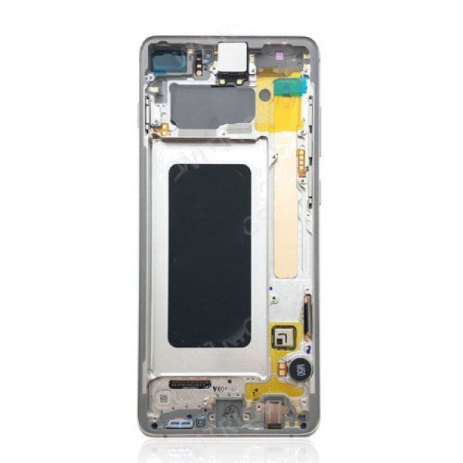 Screen Replacement with Frame for Samsung Galaxy S10 Plus Prism White