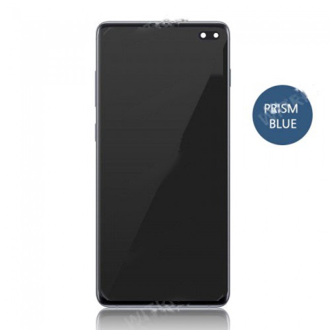 Screen Replacement with Frame for Samsung Galaxy S10 Plus Prism Blue