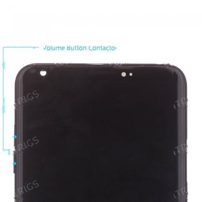 Custom Screen Replacement with Frame for LG V30 Aurora Black