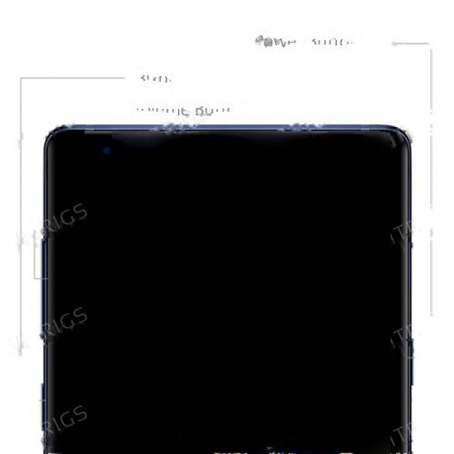 Screen Replacement with Frame for Samsung Galaxy Note 9 Ocean Blue