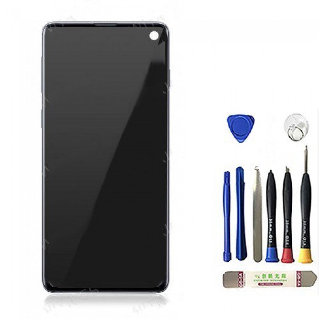 Screen Replacement with Frame for Samsung Galaxy S10 Prism Blue