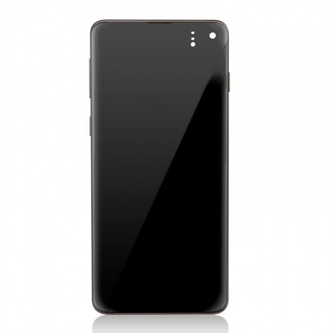 Custom Screen Replacement with Frame for Samsung Galaxy S10 Prism Black