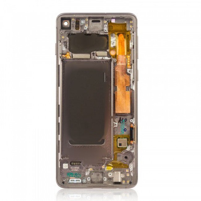 Custom Screen Replacement with Frame for Samsung Galaxy S10 Prism Black