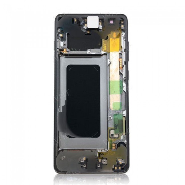 Custom Screen Replacement with Frame for Samsung Galaxy S10 Plus Ceramic Black