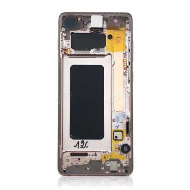 Custom Screen Replacement with Frame for Samsung Galaxy S10 Plus Ceramic White