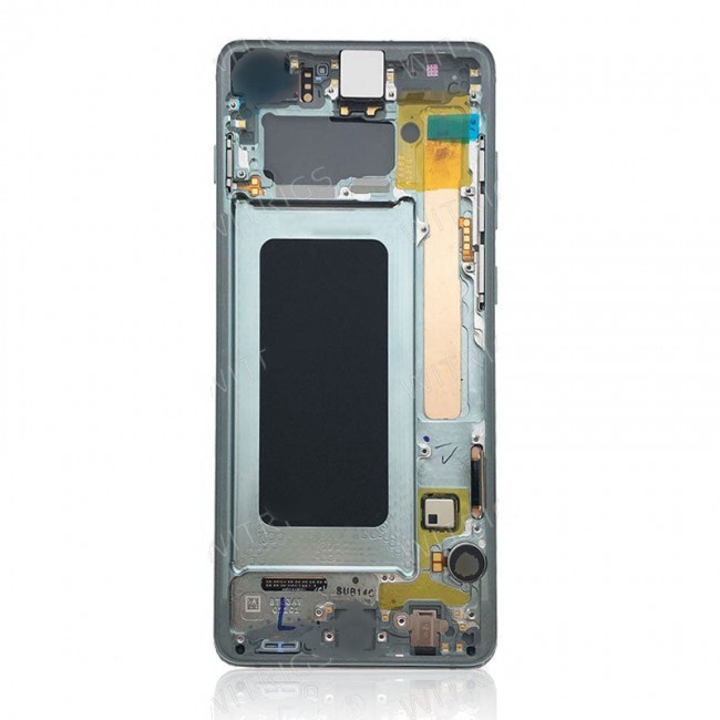 Custom Screen Replacement with Frame for Samsung Galaxy S10 Plus Prism Green