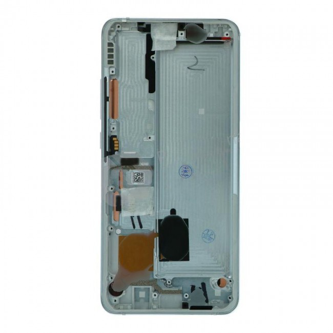 Screen Replacement with Frame for Xiaomi Mi Note 10/Note 10 Pro Silver (Silver)
