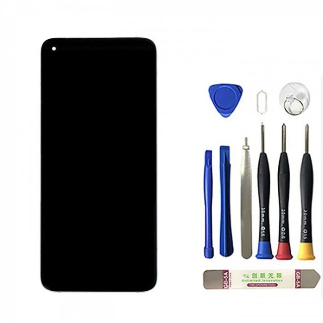 Screen Replacement with Frame for Xiaomi Mi 10T Pro 5G Black (Black)