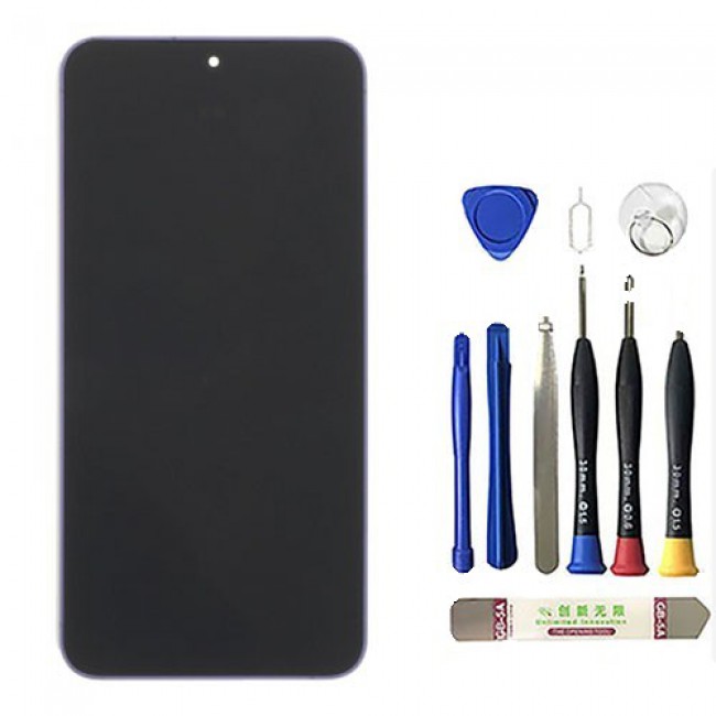 Screen Replacement with Frame for Samsung Galaxy S24 European Version (Black)