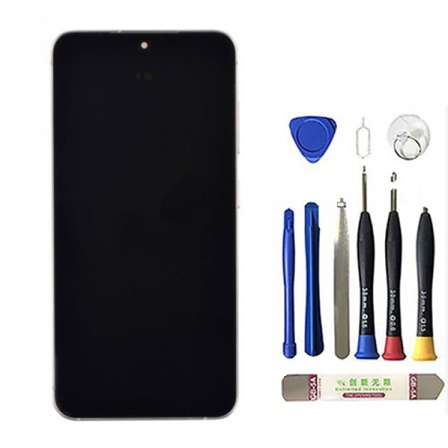 Screen Replacement with Frame for Samsung Galaxy S24 European Version (Purple)