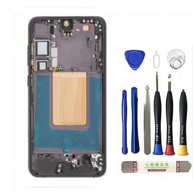 Screen Replacement with Frame for Samsung Galaxy S24+ USA Version (Yellow)