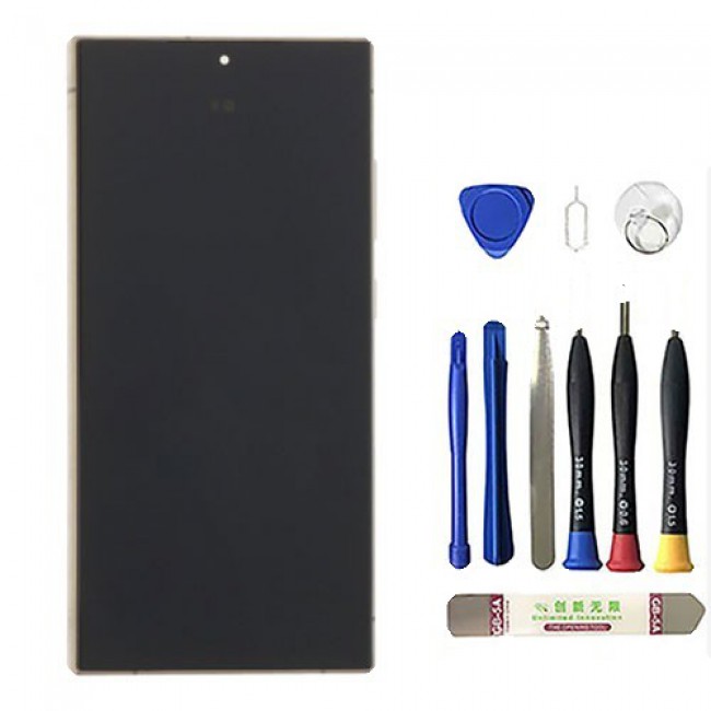 Screen Replacement with Frame for Samsung Galaxy S24 Ultra USA Version (Titanium Black)