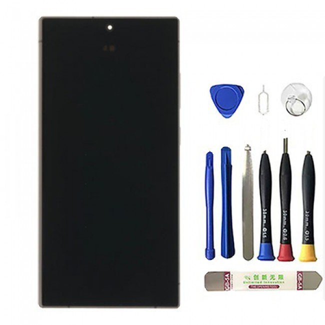 Screen Replacement with Frame for Samsung Galaxy S24 Ultra European Version (Titanium Gray)