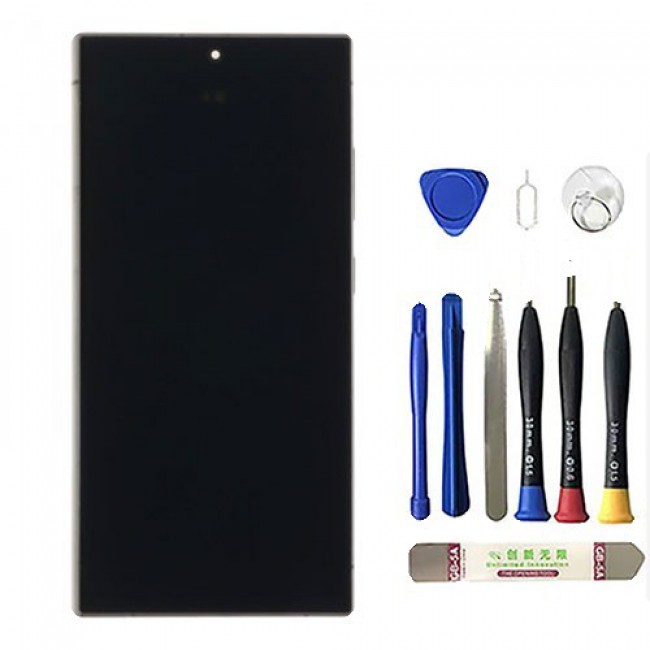 Screen Replacement with Frame for Samsung Galaxy S24 Ultra European Version (Titanium Yellow)