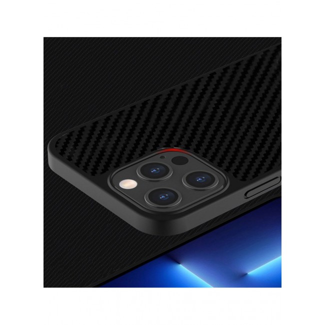 iPhone 14 Pro Case Genuine Carbon Fiber Case Ultra Slim Shockproof Back Cover Black