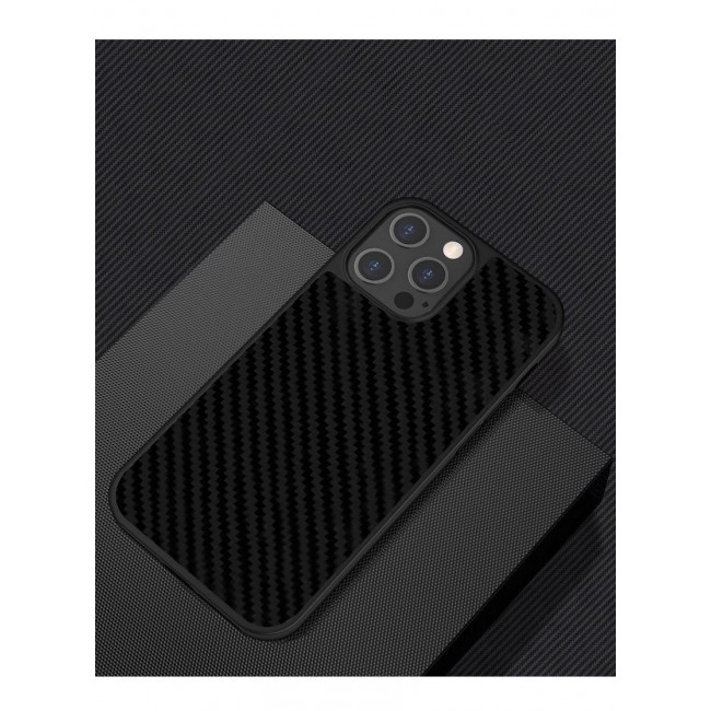 iPhone 14 Pro Max Case Genuine Carbon Fiber Case Ultra Slim Shockproof Back Cover Black
