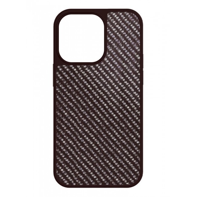 iPhone 14 Pro Case Genuine Carbon Fiber Case Ultra Slim Shockproof Back Cover Brown