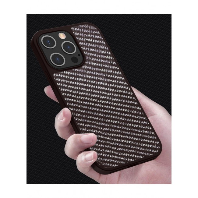 iPhone 14 Pro Case Genuine Carbon Fiber Case Ultra Slim Shockproof Back Cover Brown