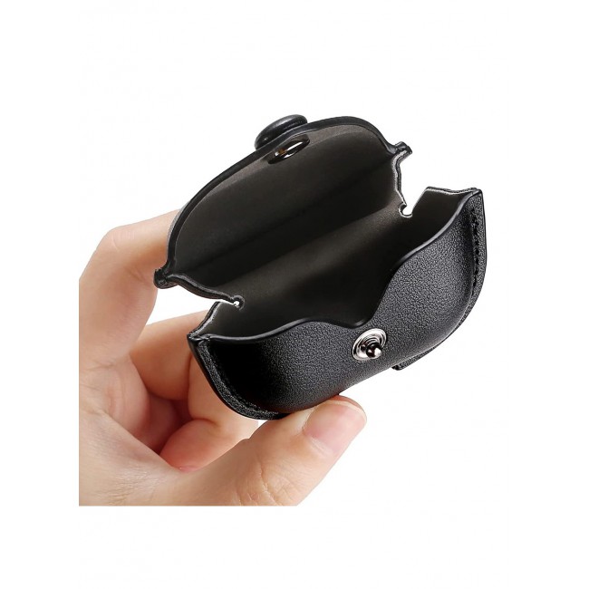 AirPods Pro 2 Case Leather Case Cover with Keychain Compatible with Apple AirPods Pro 2nd Generation 2022 Black
