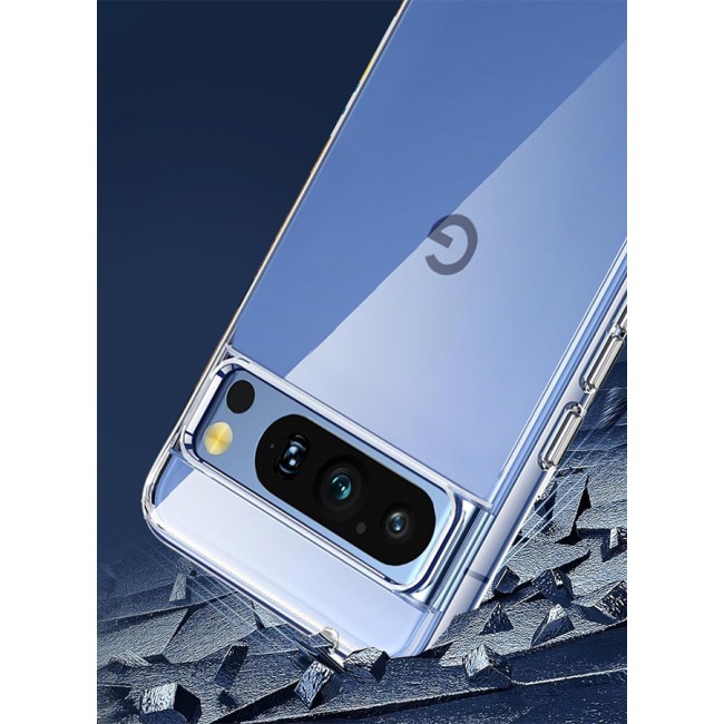 MARGOUN Google Pixel 8 Pro TPU Case Clear Anti-Yellowing Transparent Shockproof Protective Phone Case Scratch Resistant Cover