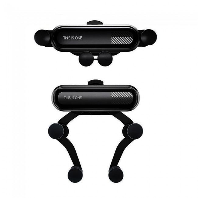 CATANES For Cell Phone Holder For Universal Car Phone Mount Auto Air Vent Gravity Car F-1908 (BLACK)