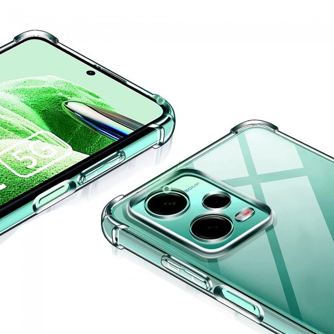 CATANES For Xiaomi Redmi Note 12 5G Case Cover Clear Protective TPU Four Corners Cover Transparent Soft Case