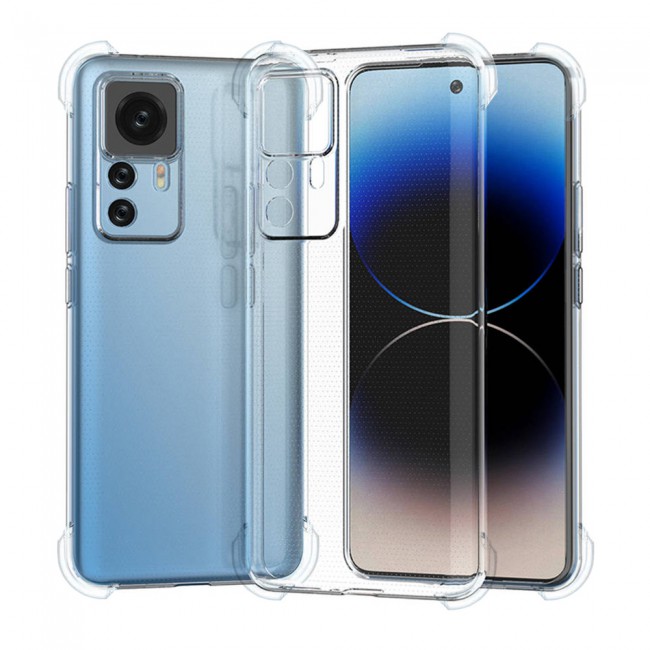 CATANES For Xiaomi 12T Pro Case Cover Clear Protective TPU Four Corners Cover Transparent Soft Case