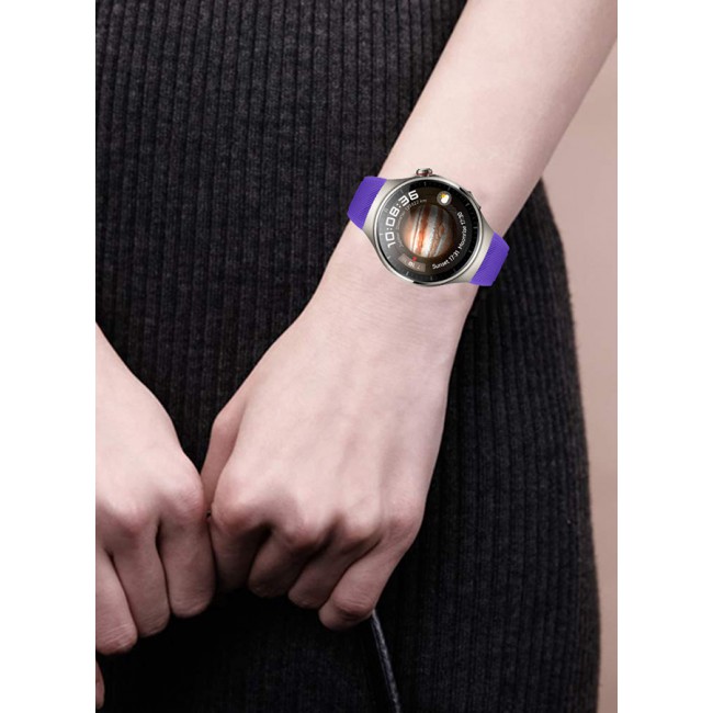 MARGOUN Silicone Watch Band 22mm Sport Band Compatible with Huawei Watch 4 Pro Strap Replacement Wristbands Soft and Durable Purple
